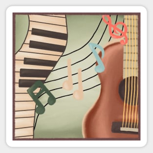 music retro Sticker